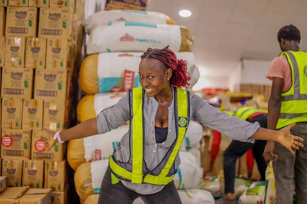 Illustrative stock photo: warehouse workers
